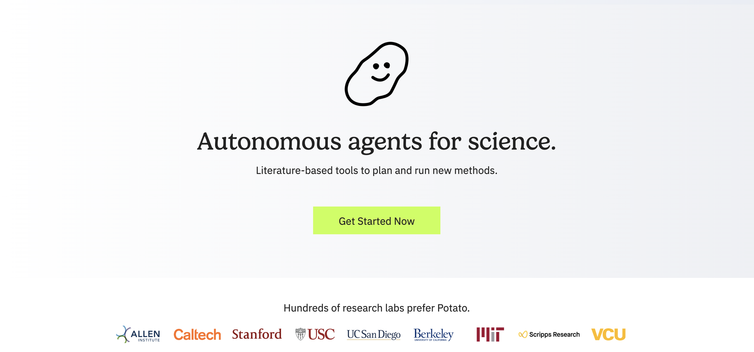 Potato — autonomous AI science product